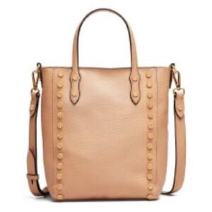 Annabel Ingall Leather Daisy Stud Tote/Crossbody in Nude - $465.